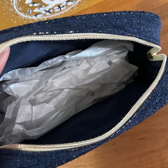 Chanel Navy Cosmetic Pouch - Picture 6 of 7